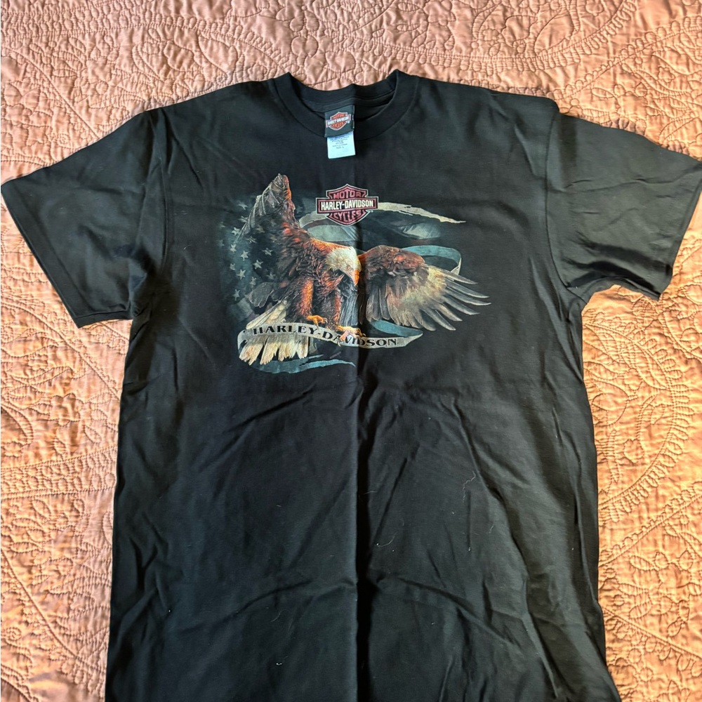 Vintage Harley-Davidson Men's Black Eagle Graphic T-Shirt